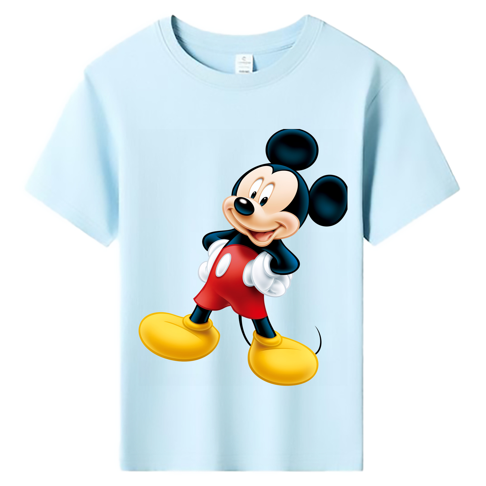 （画像用） ミッキーマウス Mickey Mouse 綿100％キッズTシャツ（フロントプリント）